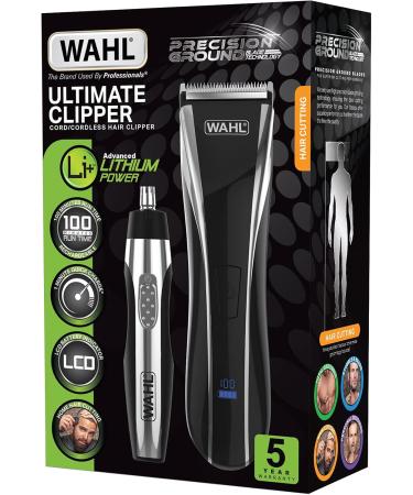 Wahl Ultimate Hair Clipper Cordless Hair Clippers for Men Ultimate Head Shaver Nose Hair Trimmer for Men Personal Trimmers Trimmers for Nose Ear Eyebrow Cordless Home Haircutting Trimmer single - Buy Online on GoSupps.com