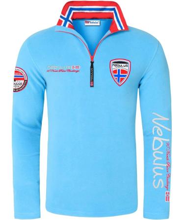 Nebulus Men's SKANDINAVIA Fleece Sweater - Warm Half Zip Fleece in M Malibu | International Shipping - Buy Online on GoSupps.com