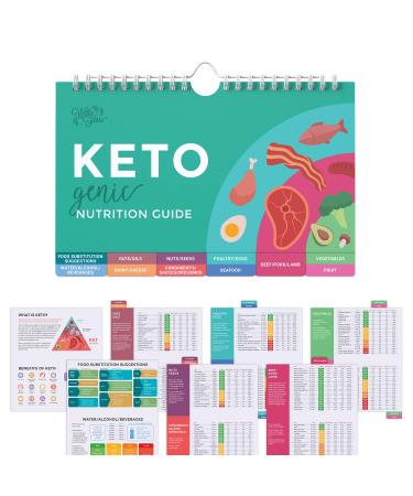 Willa Flare Keto Cheat Sheet Magnets - Easy Reference for 192 Keto Snacks and Foods! Correct Ketogenic Measurements for Your Keto Cookbook - Easy Keto Diet Fridge Guide Plus Extra List of 500 Foods