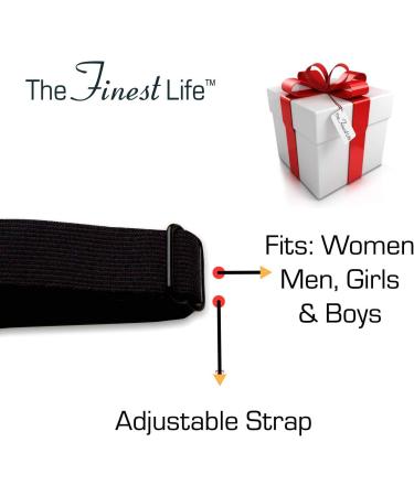 Finest Life Pure Silk Sleep Mask - Premium Quality Eye Mask for Women and Men - Adjustable Strap - Sleeping Aid (Black) - Buy Online on GoSupps.com