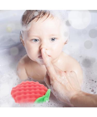 ARTIBETTER Kids Exfoliating Shower Bath Sponge - Strawberry Shaped Body Scrubber - Red - 17X14X4.5CM - Buy Online on GoSupps.com