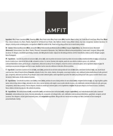 Amfit Nutrition Whey Protein Powder Cookies & Cream 1 kg - 33 Servings - Buy Online on GoSupps.com