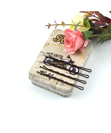 100 Brown Jumbo Bobby Pins for Thick Hair with Case - Extra Large Hair Pins for Buns - Premium Tipped Hair Styling Pins for Women and Girls - 2.75 inches - Buy Online on GoSupps.com