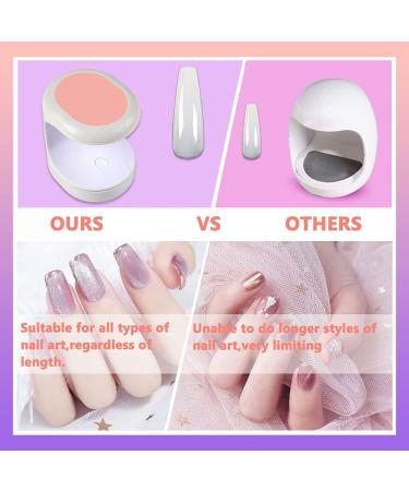 Angnya Mini UV LED Nail Lamp - Portable Gel Nail Dryer for At-Home & Professional Use | Pink Nail Art Tool - Buy Online on GoSupps.com