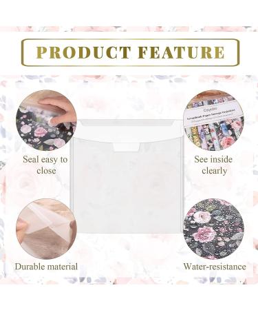 Csyidio 14-Piece 12x12 Inch Scrapbook Paper Storage Organizer | Clear with Sealing Design & Large Label Stickers | Holds Scrapbook Paper & Vinyl Paper - Buy Online on GoSupps.com