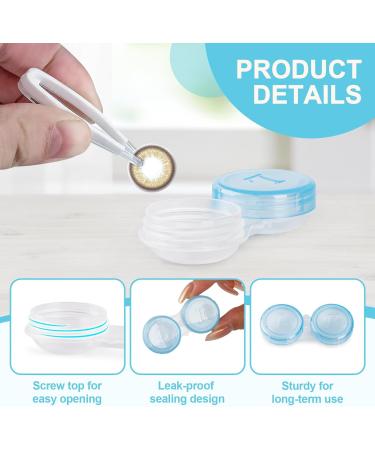 50 Pack Contact Lens Cases - Cute Leak-proof & Bulk Transparent Contact Cases in 5 Colors for Home & Travel - Buy Online on GoSupps.com