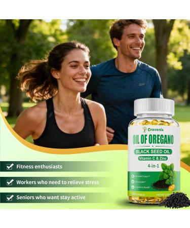 300 Count Organic Oregano Oil Softgels with Black Seed Oil Wild Oregano Supplement High Carvacrol & Thymoquinone 2 Pack 300 Count (Pack of 1) - Buy Online on GoSupps.com