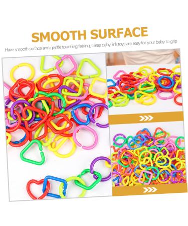 Aokwawaliy 35 Geometric Chain Buckle Sensory Rings for Babies & Toddlers - Natural Connection Toy for Baby Limbs & Playtime - Buy Online on GoSupps.com