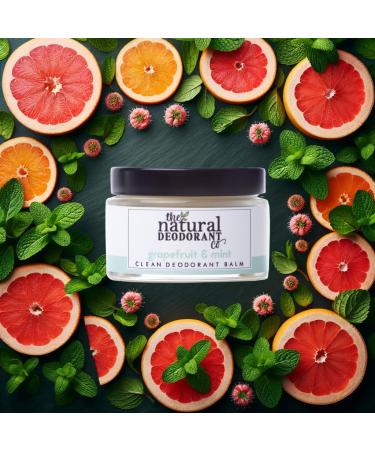 The Natural Deodorant Co Clean Deodorant Balm Grapefruit & Mint 55g Aluminium Free Plastic Free All Day Protection - Buy Online on GoSupps.com
