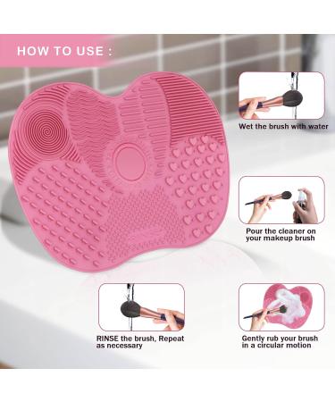 EDMIRE Silicone Makeup Brush Cleaner Pad with Suction Cups - Cleans Eyeshadows, Foundations, Blush, Highlighters - Buy Online on GoSupps.com