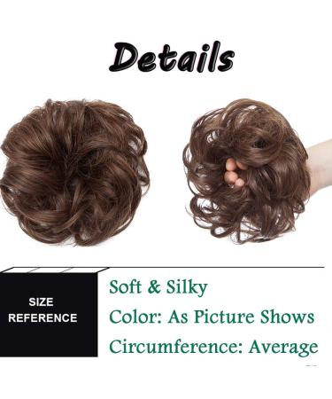 SEGO Dark Brown & Light Brown Hair Extension - Curly Bun Hair Tie for Messy Updos 30g | International Shipping - Buy Online on GoSupps.com