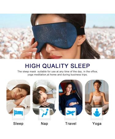 Haskirky Light Blocking Eye Mask - Breathable & Adjustable for Men and Women | Ideal for Travel, Yoga, Meditation, Office, and Deep Sleep | Night Sky Stars Design - Buy Online on GoSupps.com