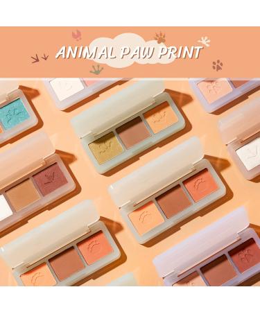 GECOMO Eyeshadow Palette - Matte, Shimmer, Glitter & Pearl Animal Footprint 3 Color Eye Shadows - Long Lasting, Waterproof Formula - No Waste - Best Colored Match Makeup Palette (05 Frog) - Buy Online on GoSupps.com
