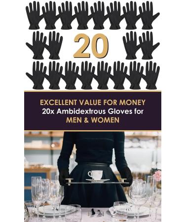 XL Black Cotton Gloves for Eczema, Dry Hands, Women - 10 Pairs for Spa, Lotion, Sleeping - Buy Online on GoSupps.com