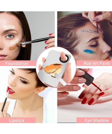 Foundation Spatula Set - Stainless Steel Makeup Mixing Palette with Korean Makeup patula Portable Makeup Palette Mixer for Mixing Foundation Eye Shadow Eyelash Nail Art - Buy Online on GoSupps.com