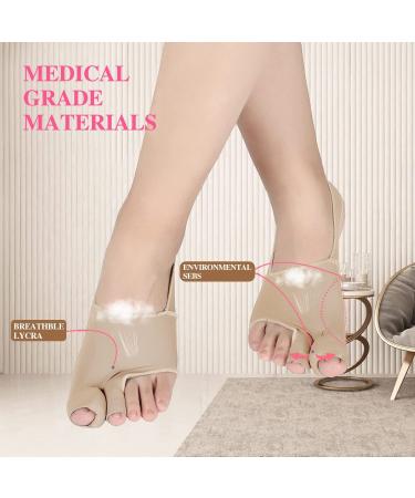 Orthopedic Bunion Corrector - Pain Relief for Women & Men | Soft Gel Pads & Spacer | Big Toe Straightener - Beige - Buy Online on GoSupps.com