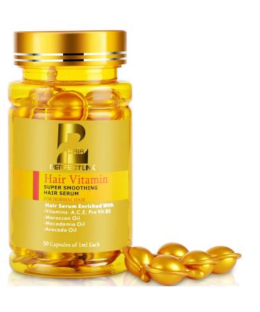 Keratin Hair Treatment Oil : PERFECT CARE Vitamin Serum with Argan  Macadamia and Avocado Oils  Vitamin B5 & Amino Acids for All Hair Types of Men and Women 50ML Gold