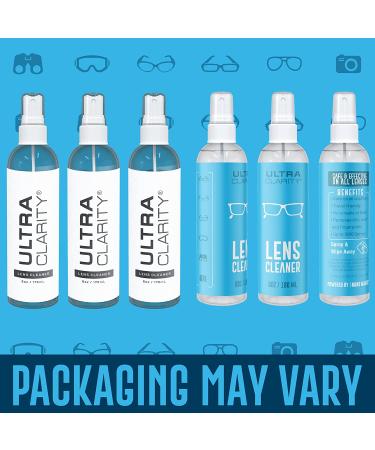 ULTRA CLARITY Eyeglass Lens Cleaning Spray 3-Pack - Professional Grade Formula for Glasses, Screens & Optic Surfaces - Buy Online on GoSupps.com