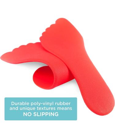 K-Roo Sports Set of 6 Colorful Foot-Shaped Floor Markers - Non-Slip Rubber Footprints in Mesh Bag for Dance, Karate & Activities - Buy Online on GoSupps.com