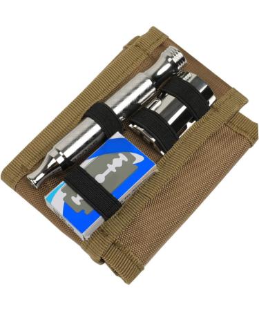 Buy Minkissy Portable Nail Razor Brush Organizer - Travel Beard Bearing Safety Double Blades Holder - Khaki - 11x7cm - Buy Online on GoSupps.com