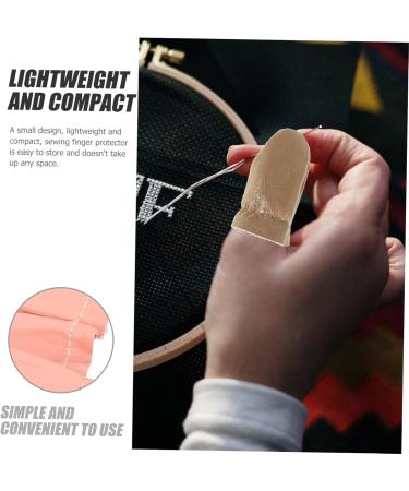 4 Sets Leather Finger Cots - Finger Covers & Thimbles for Sewing Knitting & Needle Felting | Durable Finger Protectors - Buy Online on GoSupps.com