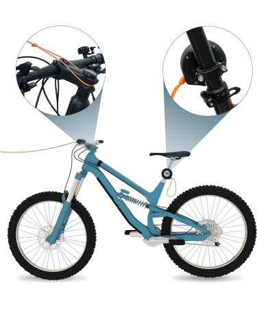 EMTB Bicycle Tow Rope | Self-Inserting Towing System for Racing MTB & E-Bikes | 120kg Load Capacity (Orange-02) - Buy Online on GoSupps.com