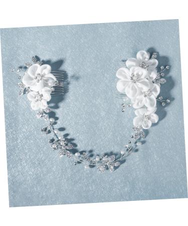 minkissy Chiffon Flower Comb Flower Hair Accessories Bridal Headpiece Bridal Headdress Bridal Comb Bridal Hair Accessories Wedding Hair Comb Mori Department Veil Bride - Buy Online on GoSupps.com