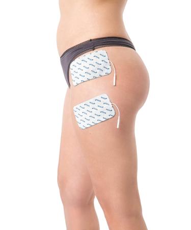 2 large electrodes pads - 12x7 cm for tens & ems - reusable adhesive electrodes pads for Tens and EMS devices - very good adhesive & conductivity |Certified medical device - Axion