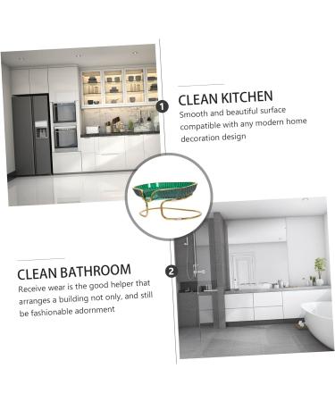 Light Luxury Soap Holder Pc Desk Toiletries Green 15X10X7CM - Buy Online on GoSupps.com