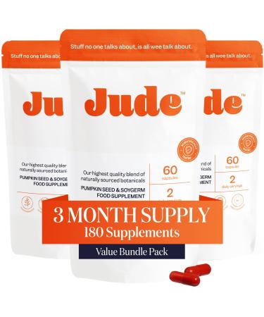 Jude Bladder Control Tablets Daily Supplement Reduce Leaks Relieve Need-to-Go Urgency Improve Sleep Overactive Bladder Tablets 180 Capsules 180 Count (Pack of 1)