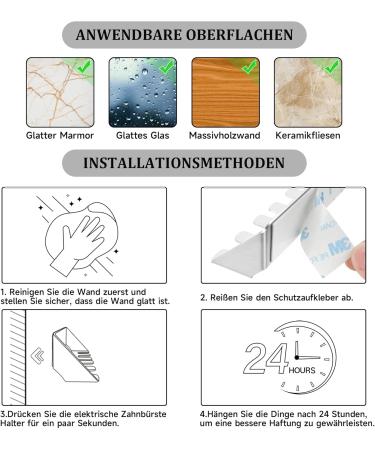 Yybo Stainless Steel Electric Toothbrush Holder - Wall-Mounted No Drilling Self-Adhesive Design for Efficient Bathroom Storage - Buy Online on GoSupps.com