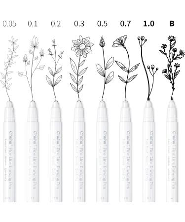Ohuhu Fineliner Drawing Pens | 8 Sizes | Pigment Black Ink | Waterproof | Ideal for Writing, Drawing, Journaling, Sketching | Great for Anime, Manga, Watercolor | Artists & Beginners - Buy Online on GoSupps.com