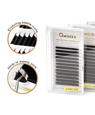 Qwaszx 0.05/D Curl Eyelash Extension Fan - 8-15mm Mixed Length - Convenient Flowering Eyelashes - Buy Online on GoSupps.com