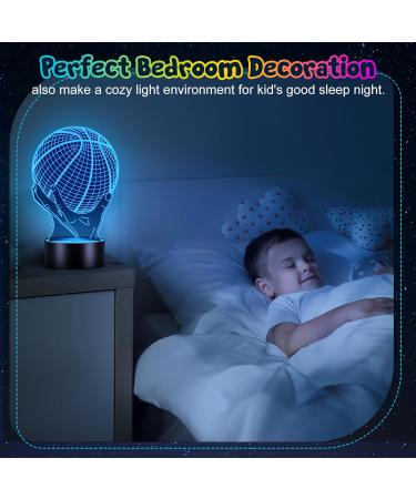 Linkax Basketball Gifts for Boys 3D Illusion Night Lamp Basketball Night Light for Kids Girls 16 Colors Change with Remote Control Christmas Birthday Gift Bedroom Accessories Decor - Buy Online on GoSupps.com