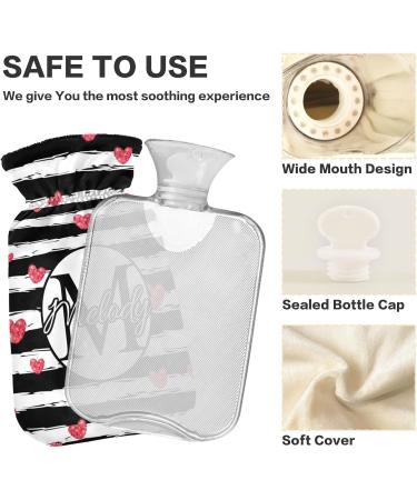 Personalized Valentine's Day Hot Water Bottles - Custom Hearts Hot Bottle for Pain Relief Bed Warmers & Heating Pillows - 1L - Buy Online on GoSupps.com