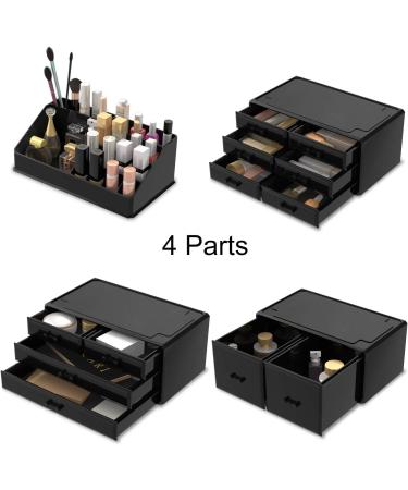 READAEER Makeup Cosmetic Organizer Storage Drawers Display Case - 12 Drawers (Black) - Buy Online on GoSupps.com