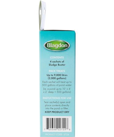 Blagdon Pond Sludge Buster Digests Harmful Organic Waste Introduces Good Bacteria Keeps Pond Clean 4 x 9g Sachets Each Sachet Treats 2 273 Litres Pack of 4 Single - Buy Online on GoSupps.com