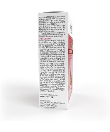 Arkopharma - Cys-Control Flash | Urinary comfort - Urinary system function - Dietary supplement | 10 capsules and 10 capsules - Buy Online on GoSupps.com