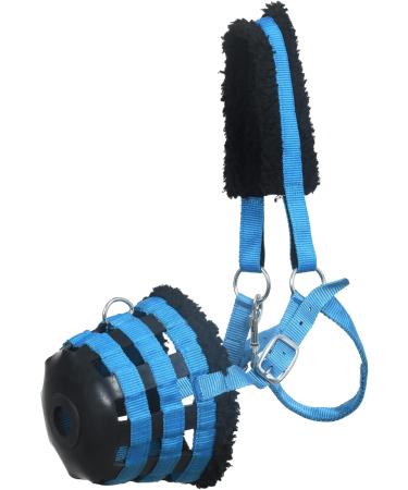 SIE Horse Pasture Muzzle Feed Bag - Cob Turquoise | Durable Solid Color for Horses | International Shipping Available - Buy Online on GoSupps.com