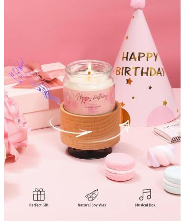 IZIDDO Birthday Candles | Scented Vanilla Music Box Candles | Perfect Happy Birthday Gifts for Women & Girls (3.5oz - Buy Online on GoSupps.com