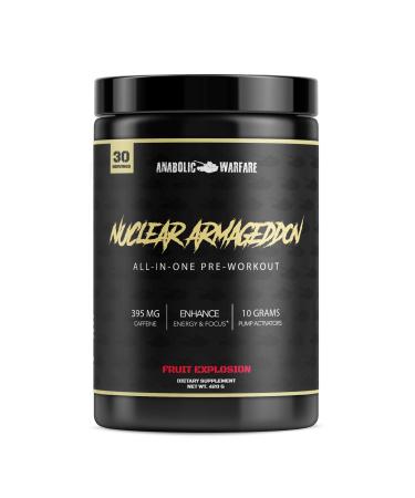 Nuclear Armageddon Pre Workout Powder by Anabolic Warfare – Pre-Workout for Men & Women with L-Citrulline, Beta Alanine Powder and Caffeine (Fruit Explosion - 30 Servings) - Buy Online on GoSupps.com
