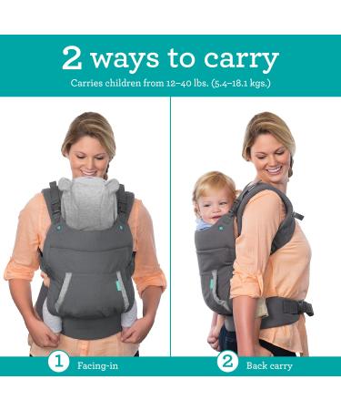 Infantino Cuddle Up Carrier - Ergonomic Bear-Themed Baby Carrier for Infants and Toddlers 12-40 lbs - Buy Online on GoSupps.com