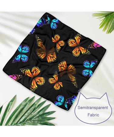 Shop Unique Dog Hollow Cloth with Abstract Butterfly Pattern - Triangular Bibs for Small Medium & Large Dogs and Cats - 2-Piece Set in Multi-Colors - Buy Online on GoSupps.com