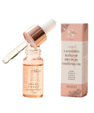 Scilla Rose Inner Peace-Pure Essential Oil Blend 10ml Total De-Stress Aromatherapy Diffuser Oil - 100% Natural and Organic with Lavender Patchouli Ylang-Ylang Sandalwood Oils the Inner Peace Oil 10ml (Pack of 1)