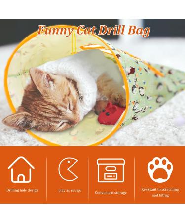 Zuimei Cat Tunnel Bags for Indoor Cats Collapsible Cat Tube Tunnel Cat Self Interactive Toys with Plush Ball Cat Crinkle Tunnel Cat Tunnel Toy for Kittens Puppy Exercising Hiding Training - Buy Online on GoSupps.com