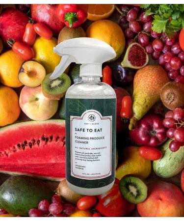 DERMAGLOVE Safe to Eat - All-Natural Foaming Produce Cleaner 16 fl oz | Non-Toxic Wax & Grime Remover for Fresh Produce - Buy Online on GoSupps.com