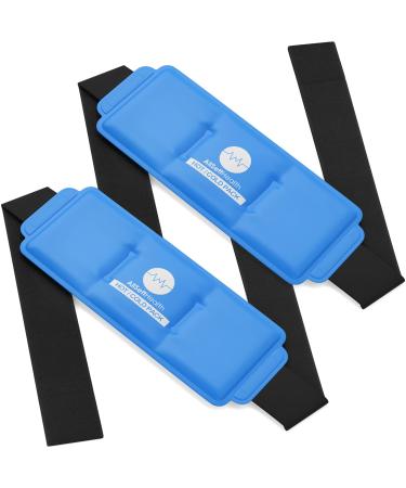Ice Packs for Injuries - 2 Pack - Hot Cold Pack - Reusable Ice Packs and Heat Compress - Soft Wrap Around Gel Pad for Knee Shoulder Neck Back Ankle - Heating Cooling Pain Relief Injury Recovery