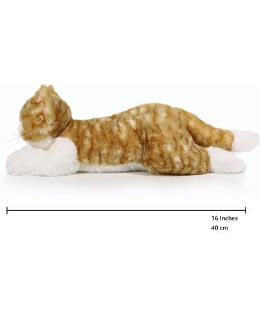 ICE KING BEAR 16 Inches Weighted Cat Soft Toy 1.2Kg Plush Large Stuffed Animal (Orange) - Buy Online on GoSupps.com