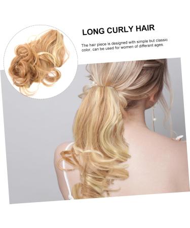 Ipetboom High temperature wire long hair piece ponytail Miss curly women headdress extend natural natural looking hair extensions Hair piece curly bang wig human hair - Buy Online on GoSupps.com