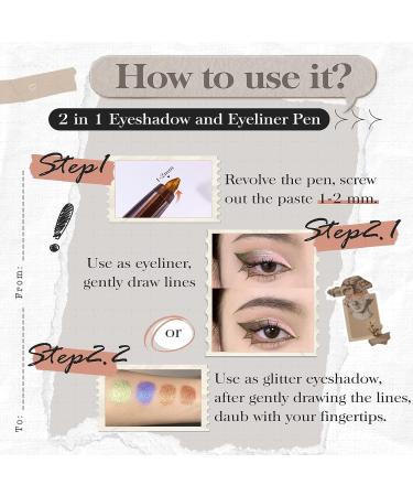 Purple Blue Gold Glitter Eyeliner Pencil - Waterproof Mermaid Makeup - Long-Lasting Metallic Highlight 03 - Buy Online on GoSupps.com